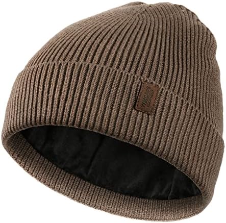 מכסי נשק Winter Beanie Hats for Men Women, Fleece Lined Beanie Soft Warm Knit Hat Ski Stocking Cuffed Cap